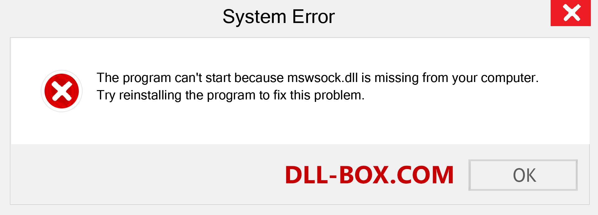  mswsock.dll file is missing?. Download for Windows 7, 8, 10 - Fix  mswsock dll Missing Error on Windows, photos, images